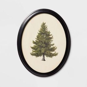 SOLD Evergreen Oval Framed Wall Art - Threshold